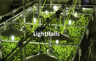 LightRail light movers in an indoor farm